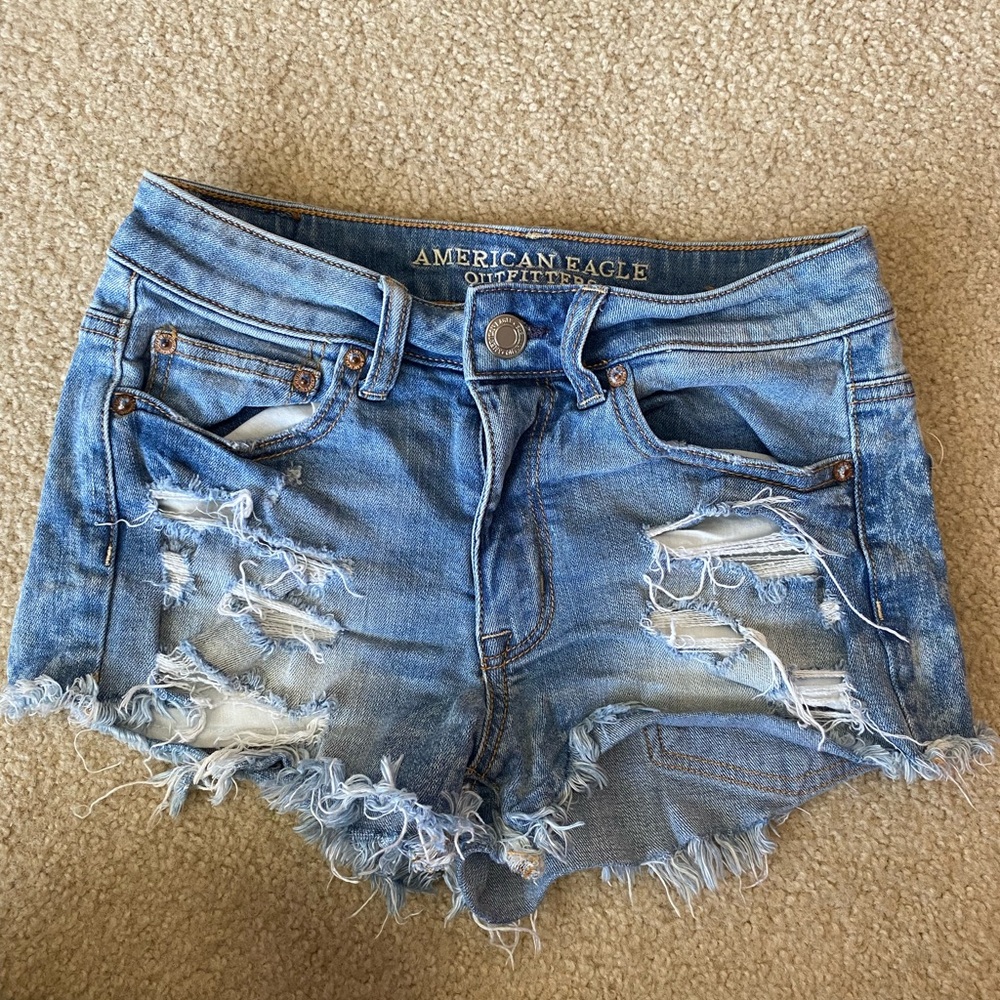American Eagle hi-rise festival stretch shorts size 2